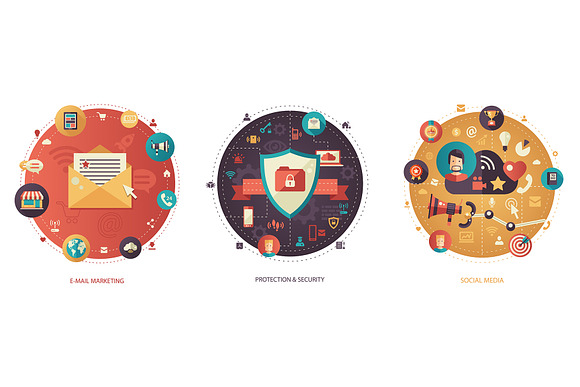 Flat Design Business Illustrations in Web Elements - product preview 7