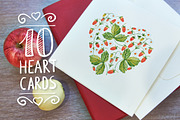 10 Romantic cards with hearts