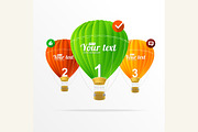 Infographics and Air Ballons. Vector