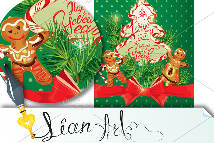 Holiday greeting Card in Illustrations - product preview 8