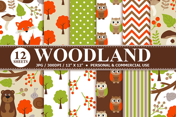 Woodland Digital Paper in Patterns - product preview 2