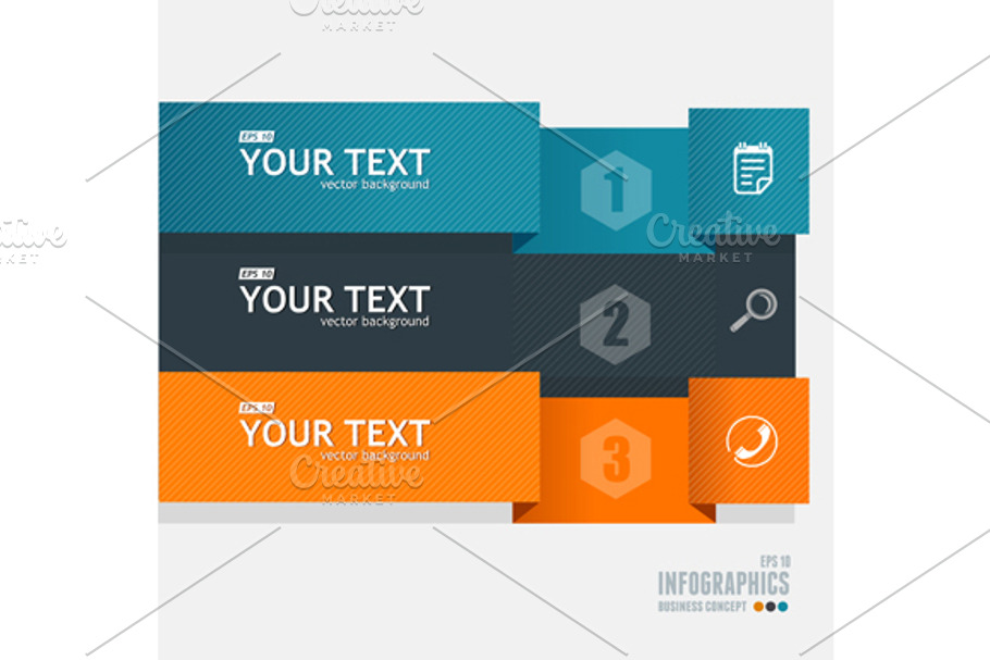 Colorful Text Boxes, Infographics. in Illustrations - product preview 8