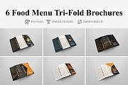 6 Food Menu Tri Fold Bochures