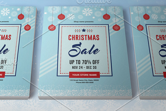 Christmas / Holiday Sale Flyer-V1109 in Flyer Templates - product preview 1