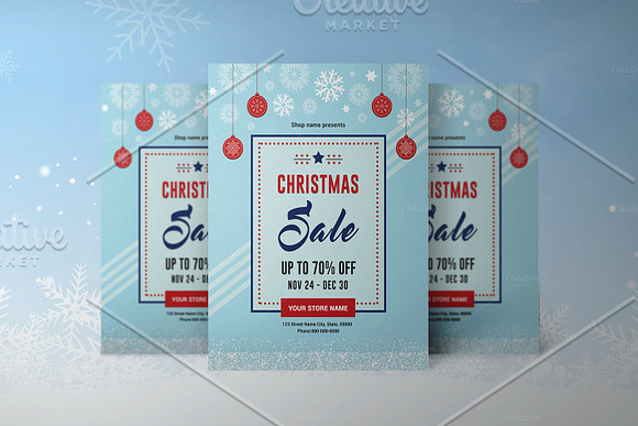 Christmas / Holiday Sale Flyer-V1109 in Flyer Templates - product preview 2