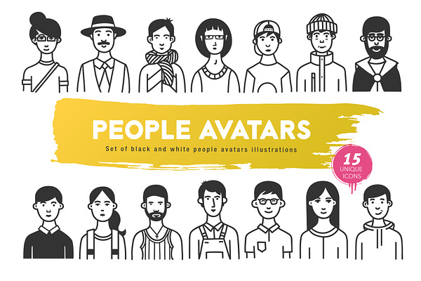 People avatars. Profile icon designs