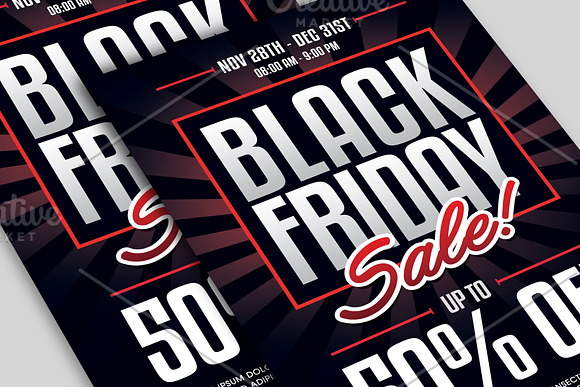 Black Friday Sale Flyer in Flyer Templates - product preview 2