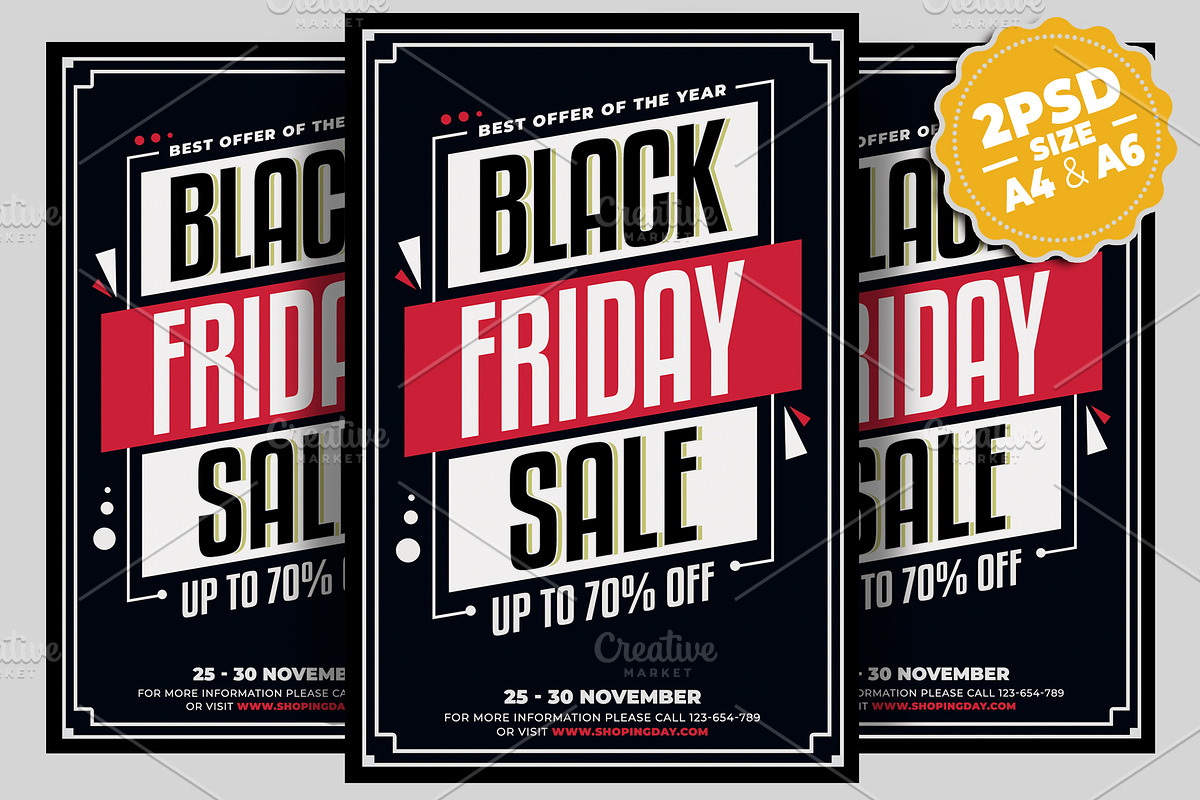 Black Friday Sale Flyer in Flyer Templates - product preview 8