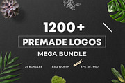 1200 Premade Logos Mega Bundle