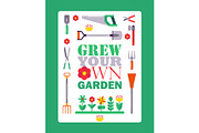 Inspirational gardening poster