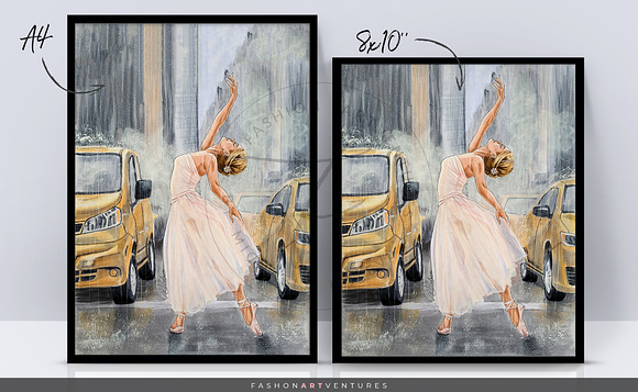 Dancing in the rain- Art print in Illustrations - product preview 1