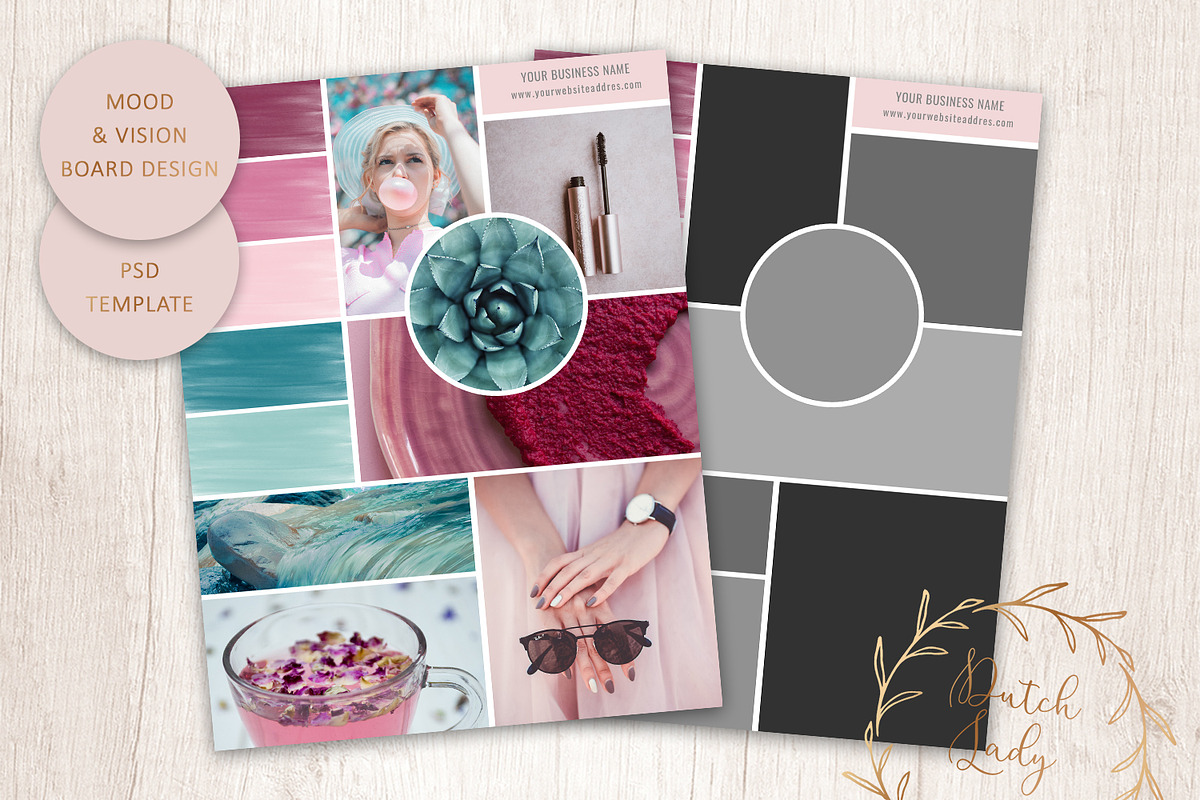 PSD Mood & Vision Board Template #1 in Presentation Templates - product preview 8