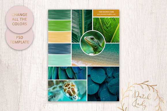PSD Mood & Vision Board Template #1 in Presentation Templates - product preview 2