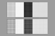 Black & White Seamless Grid Patterns