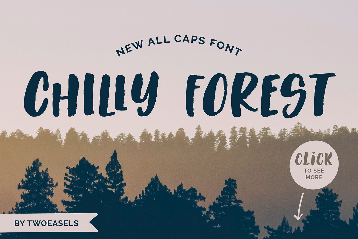 Chilly Forest // All Caps Textured in Display Fonts - product preview 8