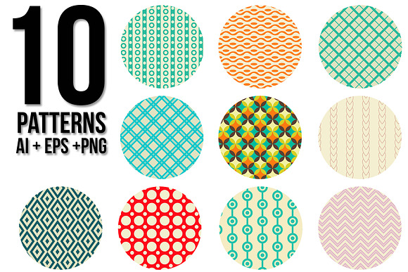 Retro Seamless Patterns in Patterns - product preview 1