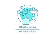 Ethical resolving concept icon
