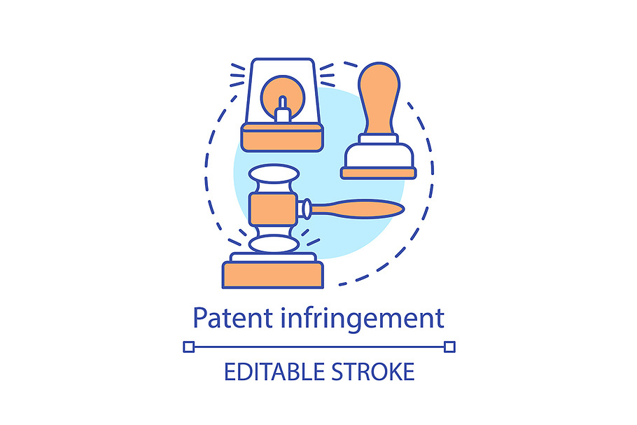 Patent infringement concept icon