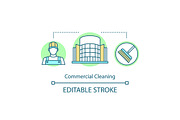 Commercial cleaning concept icon