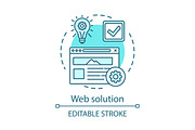 Web solution concept icon