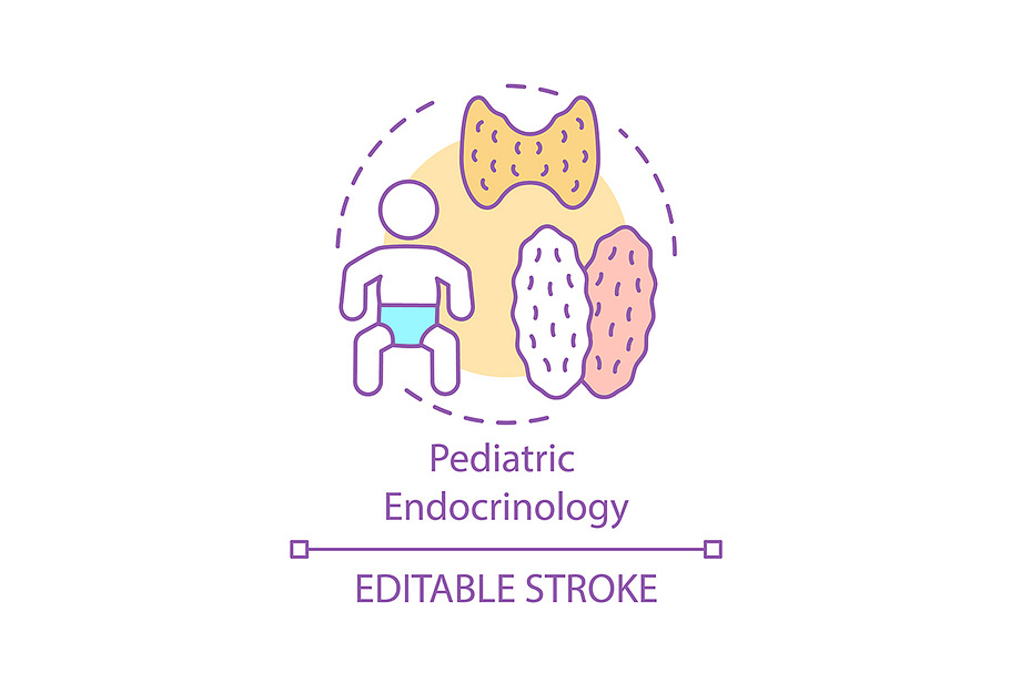 Pediatric endocrinology concept icon in Icons - product preview 8