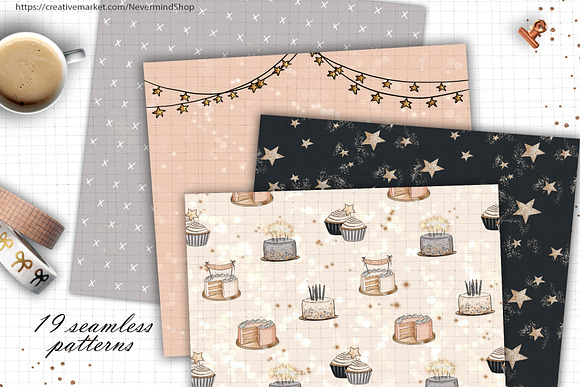 New Years Party Seamless Patterns in Patterns - product preview 1