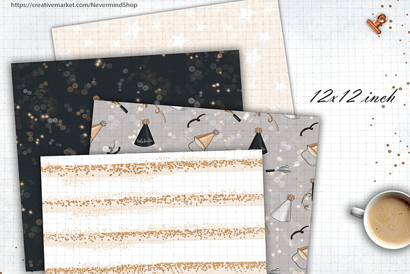 New Years Party Seamless Patterns in Patterns - product preview 2