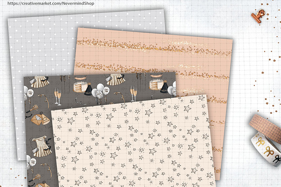 New Years Party Seamless Patterns in Patterns - product preview 5