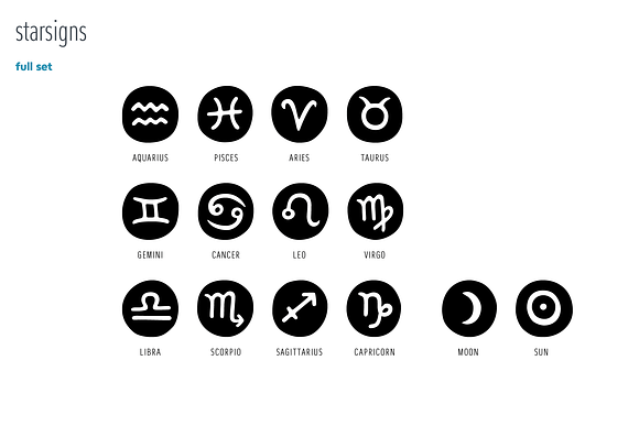 Starsigns in Symbol Fonts - product preview 1