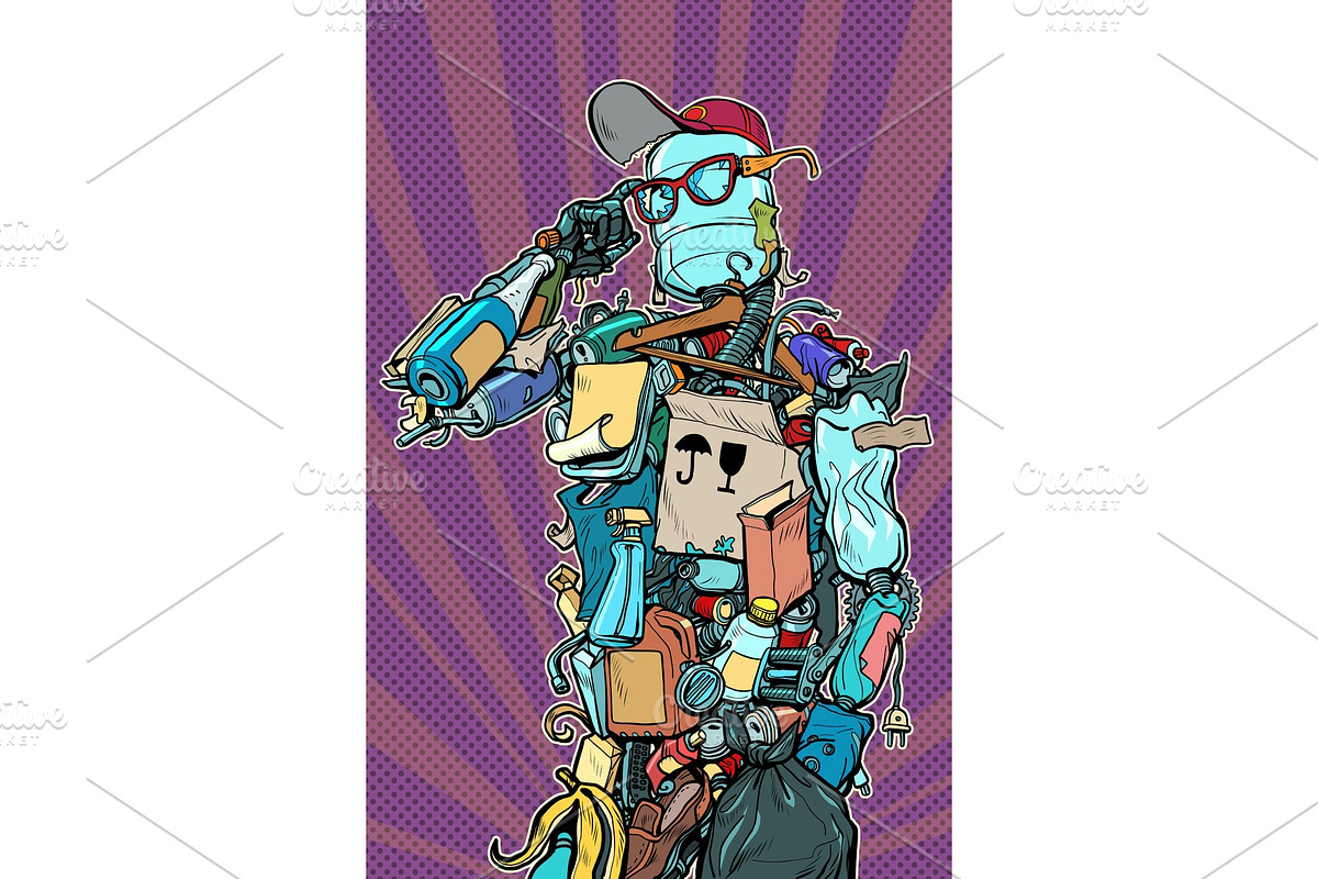 The character garbage man. Landfills in Illustrations - product preview 8