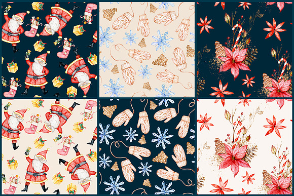 12 Christmas seamless patterns in Patterns - product preview 2