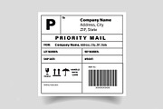 Shipping barcode label sticker