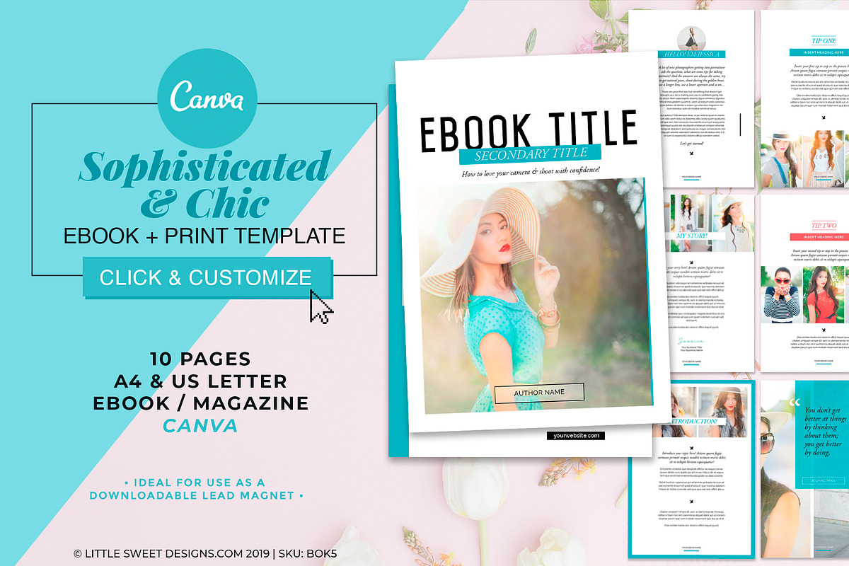 Magazine/eBook Template Canva in Magazine Templates - product preview 8