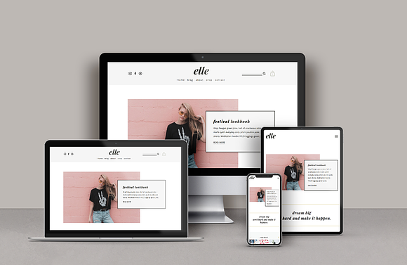 Elle Squarespace Template in Website Templates - product preview 3