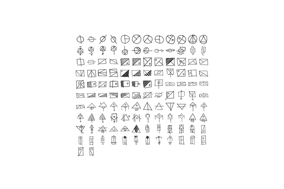 Hand Drawn Geometric Icon Set in Icons - product preview 1