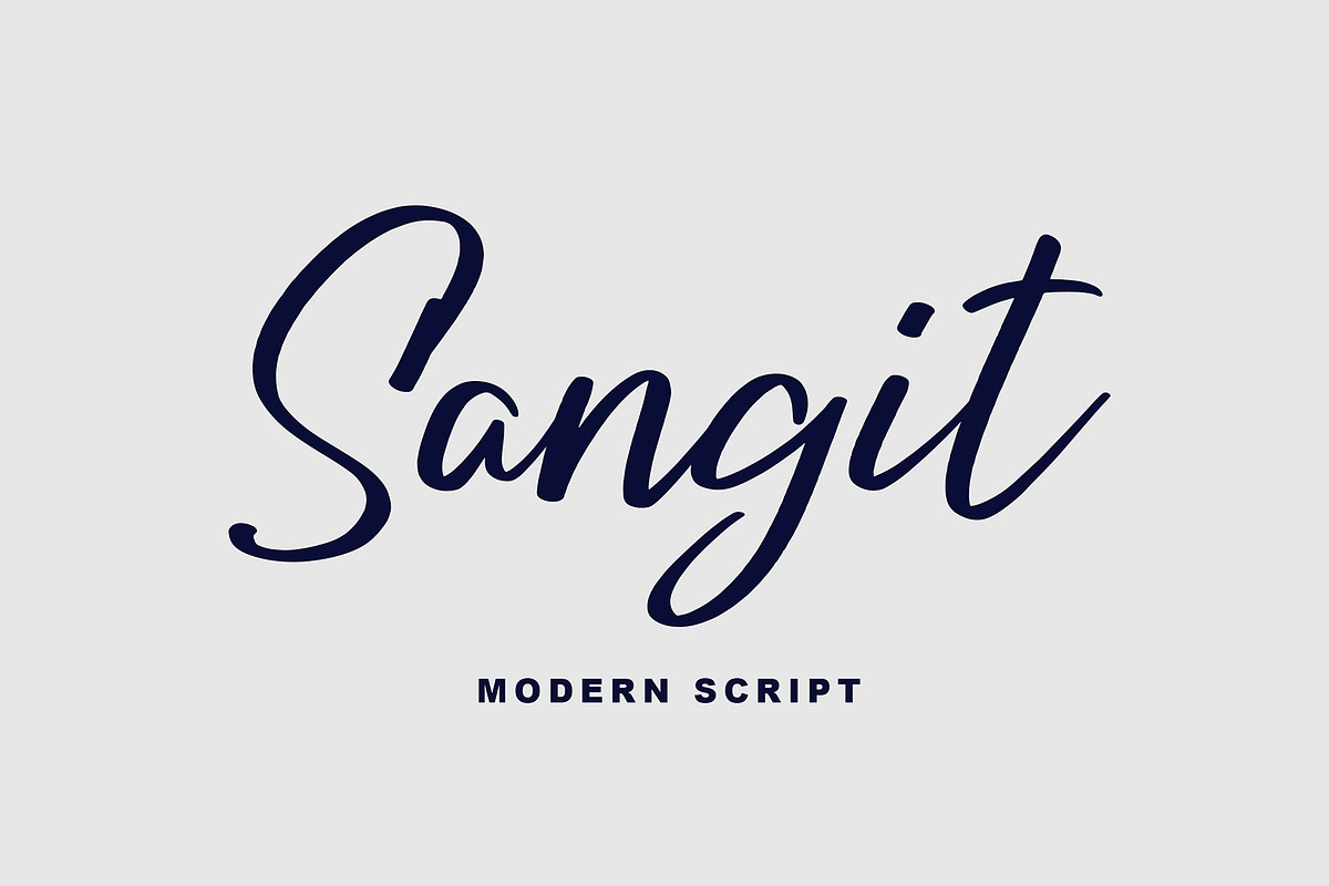 Sangit Modern Script Font in Script Fonts - product preview 8