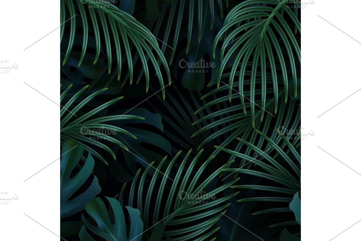 Palm background. Tropical leaf. in Patterns - product preview 8