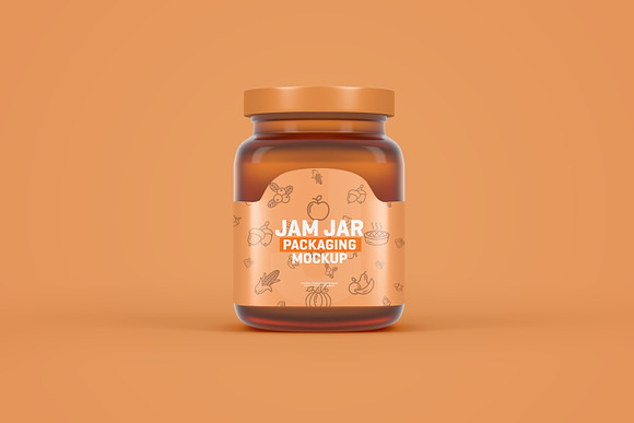 Glass Jam Jar Packaging Mockup in Product Mockups - product preview 2