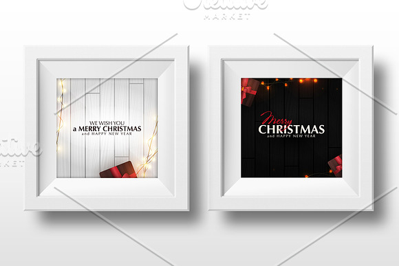 Christmas Banner with lights garland in Instagram Templates - product preview 3