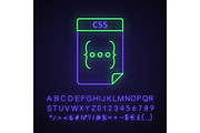 CSS file neon light icon
