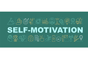 Self motivation word concept banner
