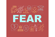 Fear word concepts banner
