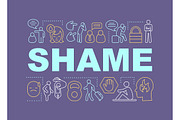 Shame word concepts banner