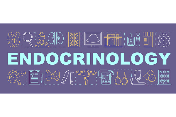 Endocrinology word concepts banner