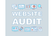 Website audit word concepts banner