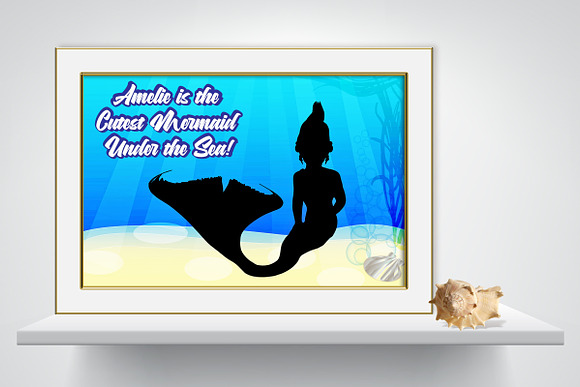 Mermaid Silhouette AI EPS PNG in Illustrations - product preview 7
