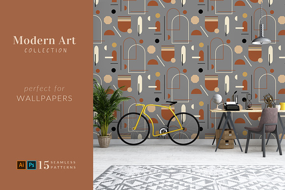 Modern Abstract Geometric Patterns in Patterns - product preview 6