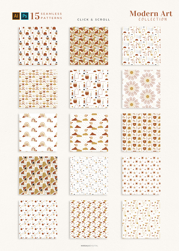 Modern Abstract Geometric Patterns in Patterns - product preview 9