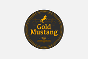 Gold Mustang- Horse Club Logo