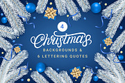 Christmas Backgrounds & Lettering